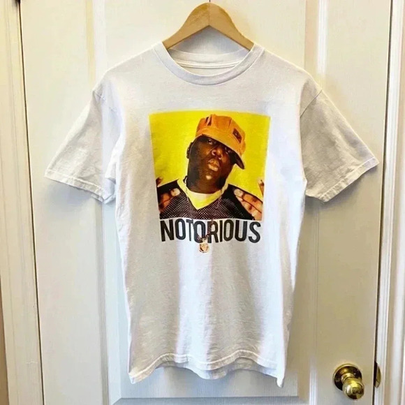 The Notorious B.I.G. Graphic Print T-Shirt White Yellow Size Medium - Picture 3 of 15